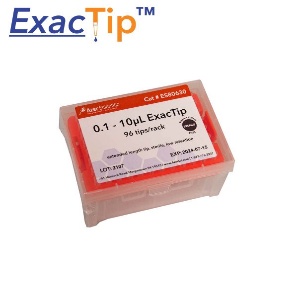 Pipet tips, ExacTip, 0.1 - 10ul